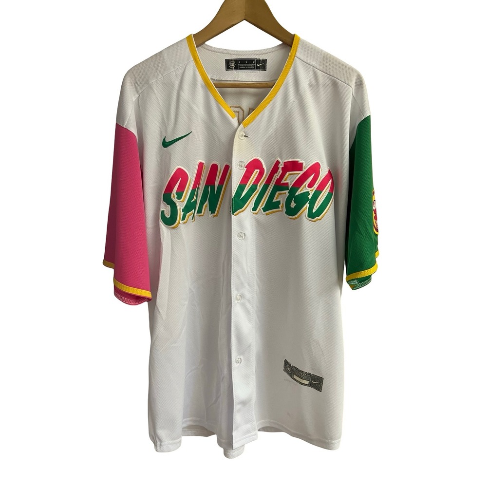 Nike San Diego SD Padres City Connect Tatis Jr 23 Jersey Mens L Stitched MLB